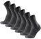 DANISH ENDURANCE Leichte Merino Wolle Wandersocken, Sommer Wollsocken, Unisex, für Herren & Damen, 3 Paar, Dunkelgrau, 35-38