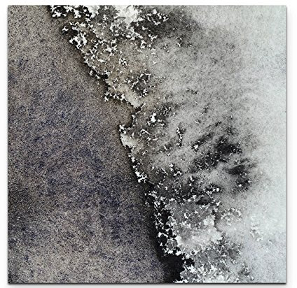 Paul Sinus Art Leinwandbilder | Bilder Leinwand 60x60cm abstraktes Gemälde in grau und weiß