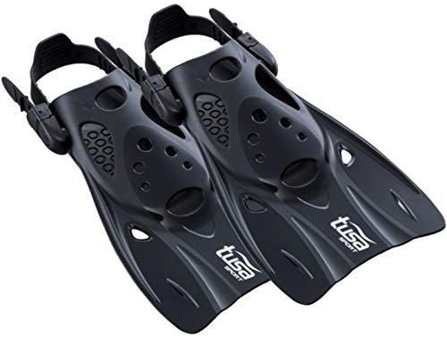 Tusa Sport UF-0103 Schnorchelflosse, kurz, Größe und Farbe zur Auswahl, Schwarz , L (UK 6-11)