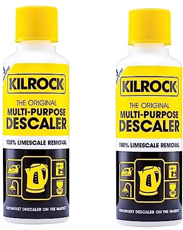 Kilrock Kilrock-K Multi-Purpose Descaler 2x250ml (6 Doses) - Limescale Descaling for Kettles, Shower Heads & Coffee Machines - Biodegradable and Phosphate Free - 100% Limecale Removal