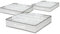 Compactor Set de 3 Organizadores de Cajones Talla: 40x40xA.9 cm Sin Tejido 75 g/M2 Cool Grey 8C En Bolsa PVC con Gancho+Etiqueta de Color-N.W 0,300 Kg, Ribete Gris Blanco, 40 x 40 x 9 cm