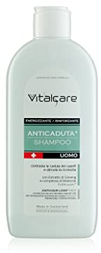 Vitalcare | Swiss – Shampoo gegen Haarausfall, für Herren, mit Ginseng-Extrakt und Follicusan Molekülkomplex, 250 ml