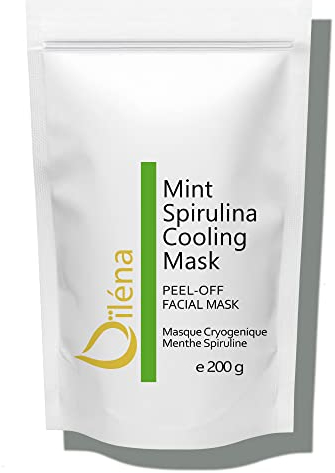 Alginate Peel-Off Feuchtigkeitspuder Maske, Mitesserentferner Gesichtsmaske Vegan, kein Abwaschen, Peeling und Porenreinigung 200 g + freie Dosis (Kryogene Minzmaske für reife Haut)
