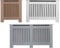 AVC Designs Kensington Radiator Cover Modern MDF Wood White Grey Vertical Slat Living Room Bedroom Hallway Cabinet (Small White)