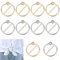 NBEADS 10 PC Art- Und Weiselegierungs-Schal-Ring-Wölbungen, Metall T-Shirt Bund Halstuch Clip Ringe Seide Dünner Schal Bluse Verschlüsse Für Halstuch T-Shirt Schals Kleidung Verschönern