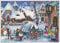 Nostalgischer Adventskalender aus Papier mit Glimmer für Kinder und Erwachsene Es schneit