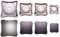 Ariston Hotpoint Indesit - Kit 4 bruciatori spartifiamma quadrati completi di coperture smaltate nere opache per piano cottura - C00095142 - C00095143 - C00095144 - B0247/KIT - Prodotto originale