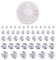 Craftdady Zirkonia-Cabochons, klare, lose facettierte Strass-Cabochons für Ohrringe, Armbänder, Anhänger, Schmuck, Bastel- und Kunsthandwerkprojekte, 376 Stück, 4 Größen