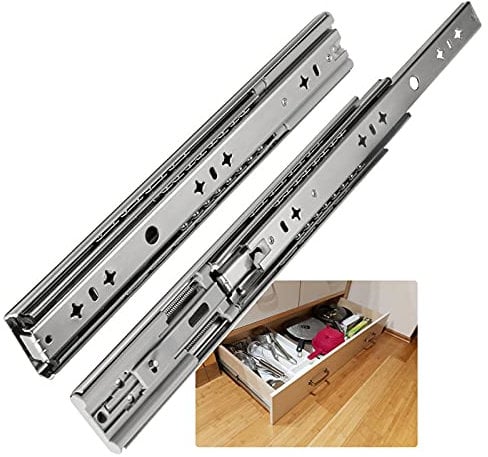 Duchunsheng Schwerlastauszug VOLLAUSZUG SCHWERLAST Teleskopschienen Softclose Selbsteinzug Bodenmontage Führungen Mit Kugellager 1 Paar (Size : 450mm(18 inch))