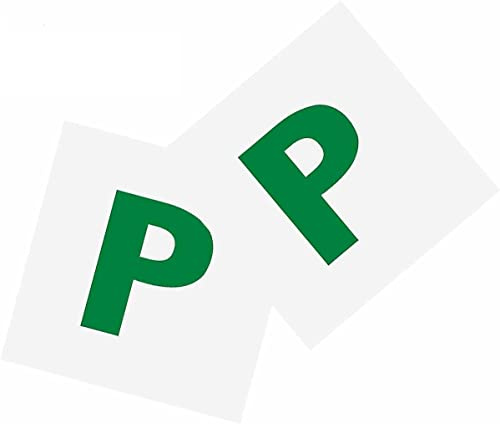 Motacare® Fully Magnetic Car P-Plates, 2 Pack Green P Plate for Car, Magnetic Extra Thick Strong Pass Plates, Easy to Attach and Remove without Scratching Paint