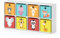 Vicco Kinderregal Scutum, Weiß, 143 x 72.6 cm mit 8 Faltboxen