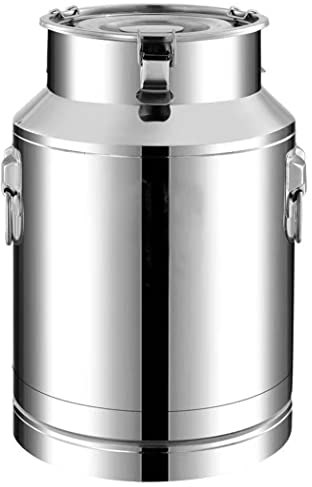 Pequeña Capacidad Latas De Transporte De Leche Acero Inoxidable 201 Jarra De Leche Cubo De Leche Cubo De Vino Botella Barril De Petroleo Bote De Té Con Tapa Sellada Tanque De Leche 4L 6L 8L,8L