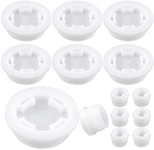 Mardatt 12Pcs 2 and 3/4 Poly Bung Cap with Gaskets, NPT Fine Thread Drum Lids for 55 Gallon Oil Barrels, Fuel, Gas Tank