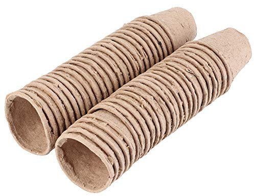 50 Piezas Macetas de Vivero, Biodegradables, Bandeja de Vivero, Kit de Bandeja de Inicio de Semillas de Plantas de Plántulas, Macetas de Crecimiento de Macetas de Semillas para Jardín, Invernadero