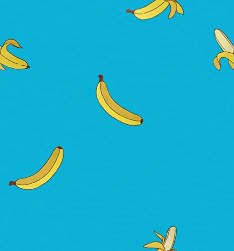 Visario 3000-S 3069 Papier peint autocollant Motif banane Bleu clair Jaune 10 m x 45 cm