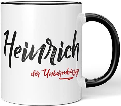 JUNIWORDS Tasse, Heinrich, der Unbarmherzige, Schwarz (5242324)