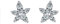 Ohrring Damen, Favs Ohrhänger Silber Sternblume mit Weiß Marquiseschliff Zirkonia 925 Silber