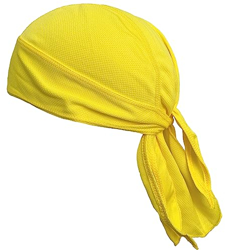 VIAUMBR Piratentuch Bandana Cap Durag Fahrrad Kopfbedeckung Motorrad Kopftuch unter Fahrradhelm Piraten Tuch Pirat Sommer Gelb
