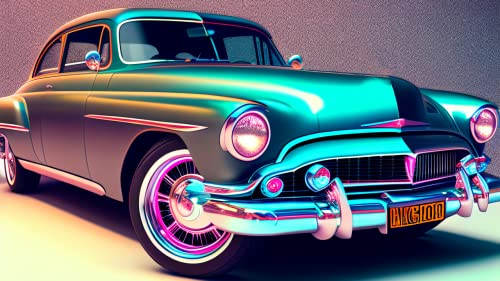 Aeadar Diamond Painting Erwachsene Retro Auto, 5D Diamant Painting Bilder Automobil Diamant Malerei Set, DIY Diamant Malerei für Home Wall Décor (30×40cm)