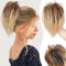 Coda Capelli Extension con Pinza, Chignon Finto per Capelli con Mollettone, Capelli Chignon Finto Lisci Ponytail Claw in Hair Sintetici Coda di Cavallo e Disordinato Pelo arruffato (D)