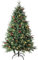 Pre-lit Christmas Tree 150cm/5ft,600 Branches Tips Artificial Pine Xmas Tree with 150 LED Lights & 40 Red Berry & 40 Pinecone Decoration for Indoor Outdoor