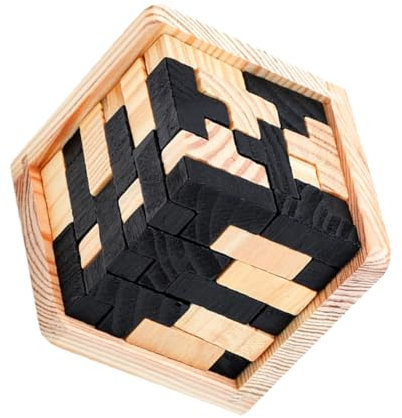 ibasenice Luban-Schloss Interlock-Puzzle Fortschrittliches Iq-Spielzeug Denksportaufgabe Sperren -ming-Puzzle Gedankenspiel Spielzeuge Interlock-Spielzeug Kleinkind Hölzern Rätsel Holz