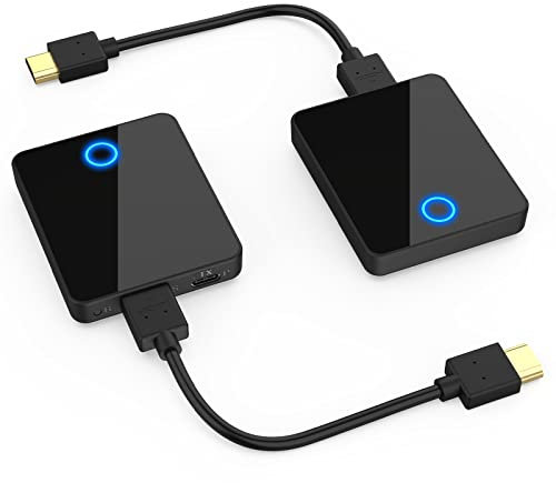 PAKITE Wireless HDMI Transmitter and Receiver, 1080P Full HD, 2.4/5G Dual Band WiFi, Plug & Play, 1TX to 4RXs, 30 Meters Range Streaming Video for PC/PS4/Laptop to TV/Projector/Monitor