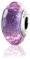 Nbsameng Muranoglas S925 Sterling Silber Anhänger für Pandora Armbänder und Halsketten, ein DIY Urlaub Schmuck Geschenk für Damen, Schneiden - Lila mit Weiße Flecken