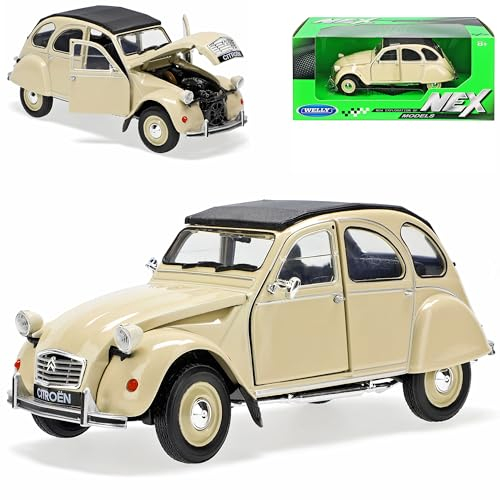 Welly Citroen 2cv Beige Ente 1949-1990 1/24 Modell Auto