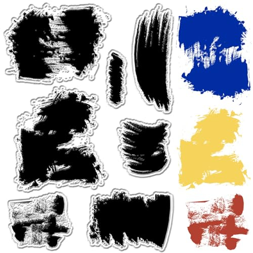 craspire Graffiti Malerei Hintergrund Klare Gummi-Stempel Retro Vintage Wiederverwendbare Transparente Silikon-Stempel-Siegel für Journaling Karten Gestalten Scrapbooking Fotoalbum Dekorative DIY