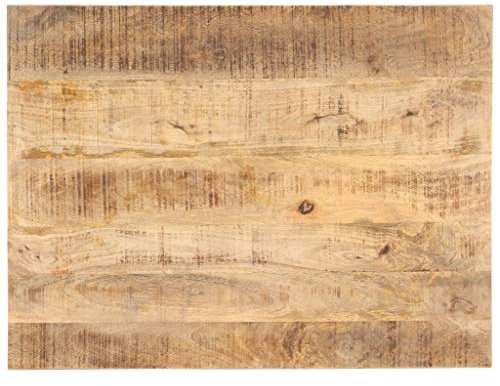 Gecheer Tablette en Bois de manguier Massif - Industrielle, 80x70 cm, pour Salle à Manger ou Commerce