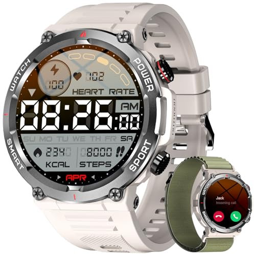 Blackview Military Smart Watch for Men (Answer/Make Calls), 1.39 HD Fitness Watch with Heart Rate SpO2 Sleep Monitor Stress Test, 100+ Sports Modes Waterproof Outdoor Smartwatch for iOS Android