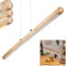 LED Pendelleuchte Carbellino, dimmbare Hängelampe aus Metall/Holz/Kunststoff in Schwarz/Naturfarben/Weiß, skandinavisches Design, Höhe max 150cm, Touchdimmer, LED 24 Watt, 3000-6000 Kelvin, 2550 Lumen