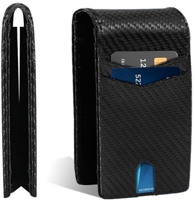 WEESTAAMO Geldbörse Herren mit Münzfach & RFID Schutz, Hochwertiges Kunstleder Portmonee Geldbeutel kartenetui Kreditkartenetu für Karten, Slim Wallet Kreditkarten Herren - Schwarz
