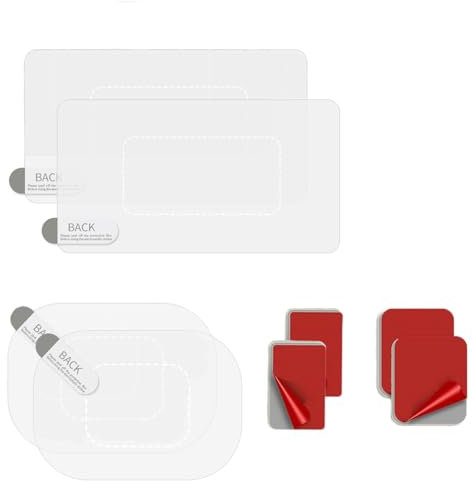 Pack of 2 Car Windshield Electrostatic Film with Double-Sided Sticker Adhesive Pad Set,for Mounting Dash Cam Scratch-Proof & Residue-Free Car Shield Decal(2.36x3.14inch & 2.36x4.33inch)