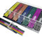 JOMPENS Lot de 12 mines de recharge pour porte-mines de couleur de 2 mm, 8 boîtes, pour esquisses, dessins, colorés, effaçables (8 couleurs mélangées et assorties)