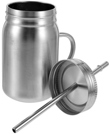 PRETYZOOM Taza De Vaso Con Aislamiento De Metal Con Pajita Elegante Y Práctica Ideal Para Ocasiones Especiales