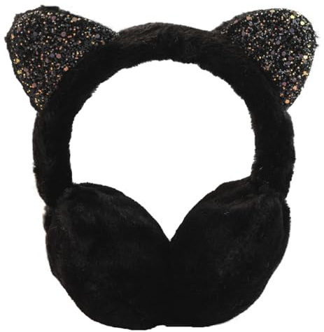 FIHDIOPO Ear Muffs Women Girls Earmuffs Winter Accessories Fluffy Plush Adjustable Adults Outdoor Thermal Ear Warmer Skiing Running Ears Covers Protector from Wind Cold Gift for Girls Ladies