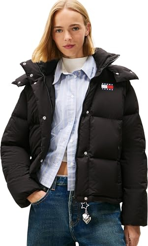 Tommy Jeans Women's Alaska Grid Down Puffer Jacket with Hood