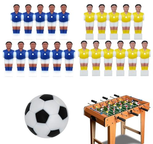 Tischfußballspieler-Set, Kunstharz, Ersatz für Tischfußball – Fun Football Men Figures Kit für Fans, Erwachsene, , Freunde
