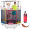 DnKelar Gartentrampoline, Trampolin mit Sicherheitsnetz, Durchmesser 140 cm, Indoor Outdoor Trampolin für Kinder, Belastbarkeit 100 kg