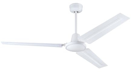 Westinghouse iluminación 7316740 Ventilador de techo tradicional para interiores Industrial con mando a distancia, 142 cm, blanco mate, motor CC
