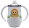 Marquage Unique Tasse d'Apprentissage pour Bébé avec Double Poignée, Motif Lion Jungle, Gobelet Personnalisable avec Bec, Gourde isotherme personnalisée