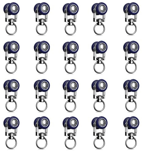 Durable Rodillos Cortina, Rodillos De Riel Deslizante De Cortina, Acero Inoxidable, Silencioso, 10 20 50, Fuerte Carga De Carga, Para Carpa, Toldo De Pérgola, Con Ruedas Dobles, Accesorios(20 PCS)