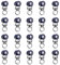 Durable Rodillos Cortina, Rodillos De Riel Deslizante De Cortina, Acero Inoxidable, Silencioso, 10 20 50, Fuerte Carga De Carga, Para Carpa, Toldo De Pérgola, Con Ruedas Dobles, Accesorios(20 PCS)