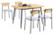 SoBuy Conjunto Mesa Cocina 5 Piezas con 4 Sillas Cómodas, Mesa Comedor Compacta, Mesa Alta Cocina, Ideal para Comedor, Sala de Estar, Barra, Balcón OGT52-N