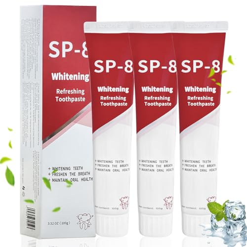 Puasok SP-8 Probiotische Whitening Zahnpasta 3 * 100g | Zahnpasta SP-8 Ultra Whitening, Entfernt Flecken, Frischer Atem, Ganzheitliche Zahnpflege für Zähne & Zahnfleisch