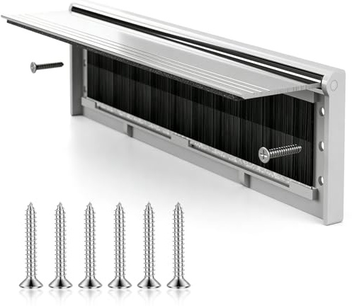 1 Set Door Letterbox Flap 11.5 Inch, Letter Box Cover for Front Door with Draught Excluder Brush and Sprung Prevents Draughts Coming Through for Wood or uPVC Composite Front Doors