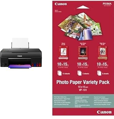 Canon PIXMA G650 Wireless 3-in-1 Refillable MegaTank Inkjet Photo Printer - A4, Print, Copy, Scan - Wi-Fi, Cloud connectivity, LCD Screen - Suitable for large volume printing photos