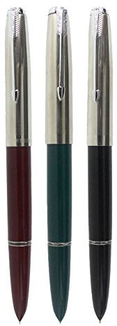Sipliv 3PCS Classic Fountain Pen Hero 616, in 3 Colors, Silver Trim